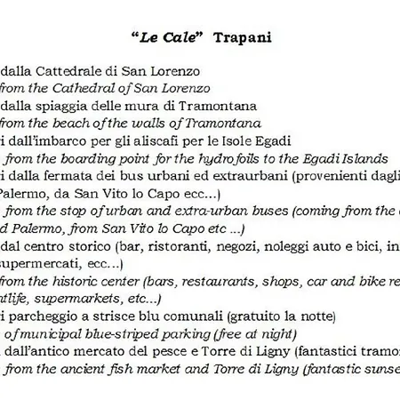 Bed & Breakfast Le Cale *